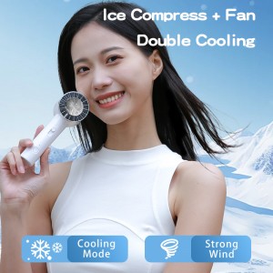 FS16 Semiconductor Technology Cold Compress Fan Mini Portable Handheld Rechargeable USB Cooling Fan