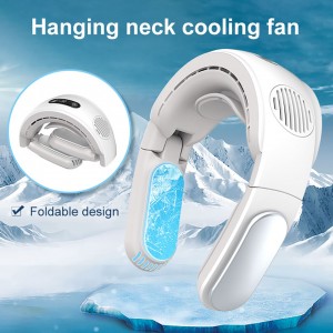 Ventilador de refrigeración portátil con batería mini USB LB08, ventilador de cuello colgante perezoso para deportes al aire libre