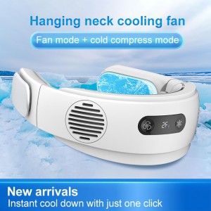 Ventilador de refrigeración portátil con batería mini USB LB08, ventilador de cuello colgante perezoso para deportes al aire libre