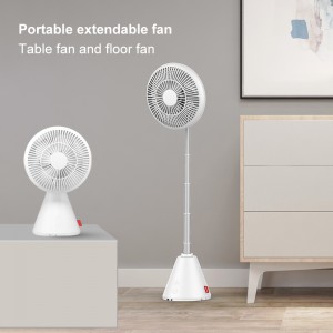 FS03 new outdoor household portable desktop telescopic fan with battery rechargeable