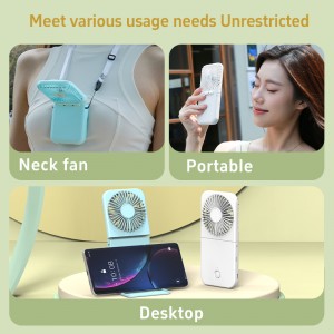 FB13 Summer mini neck fan electric motor cooling fan rechargeable table portable air conditioning