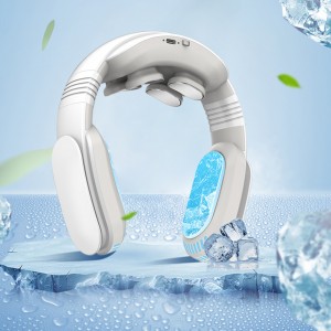 LB05 Mini Portable Cooler Cooling And Warming Massager Bladeless Rechargeable Neck Fan