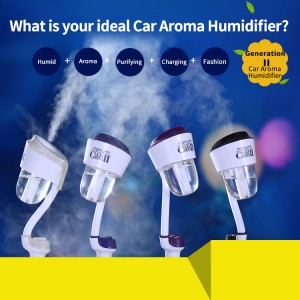 CZ002 Mini car aromatherapy essential oil diffuser ultrasonic air humidifier with USB charging port