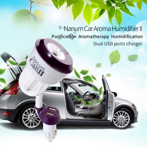 CZ002 Mini car aromatherapy essential oil diffuser ultrasonic air humidifier with USB charging port